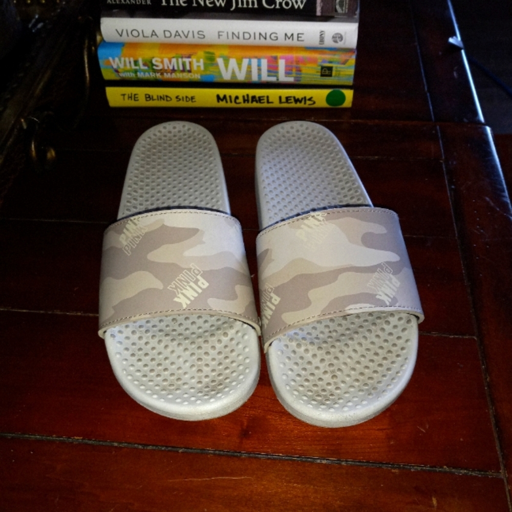 Victoria's Secret pink camouflage slides